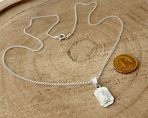 Łańcuszek i medalik na komunię dla chłopca lub dziewczynki 45 cm srebro 925 na Arena.pl