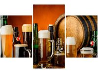 90X60CM OBRAZ PIWO DOMOWE TRZY OBRAZY