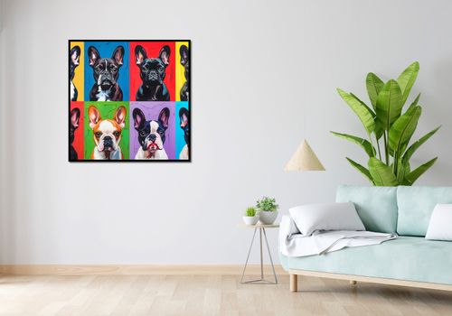 Plakat 90x90cm Buldogi Francuskie na Arena.pl
