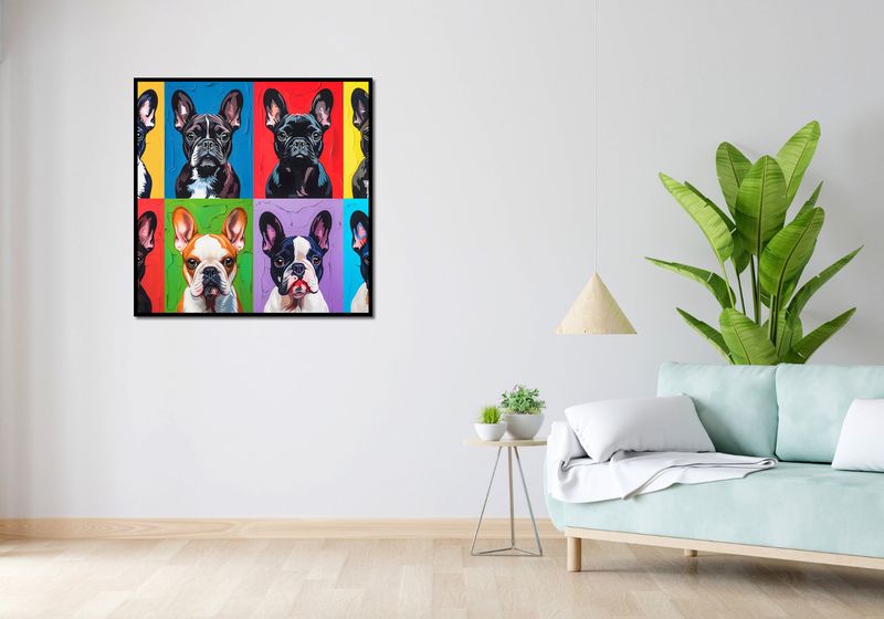 Plakat 90x90cm Buldogi Francuskie zdjęcie 4