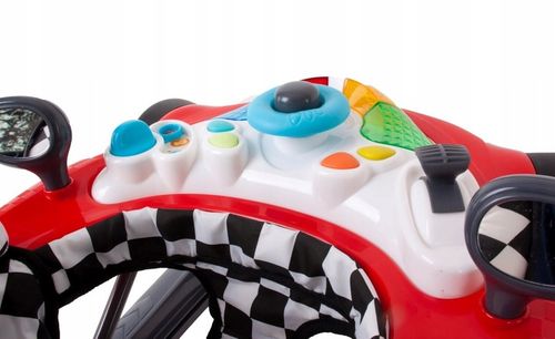 Interaktywny chodzik dla dzieci wyścigówka czerwono czarny na Arena.pl