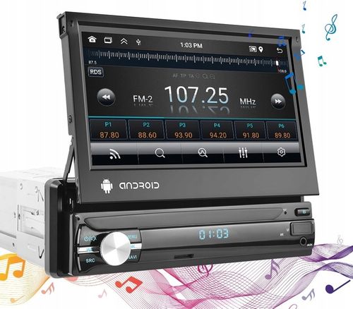 RADIO SAMOCHODOWE 1 DIN ANDROID 13 GPS USB WIFI DAB+ WYSUWANY AUX CARPLAY na Arena.pl