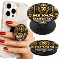 Uchwyt do telefonu Popsocket na palce/stojak BOSS LEW Z KORONĄ NA TARCZY