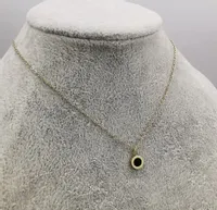 Celebrytka złota stal chirurgiczna czarne kółeczk