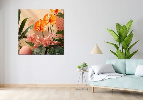 Obraz 100x100cm Pomarańczowy Raj na Arena.pl