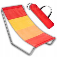 Leżak plażowy ogrodowy SKŁADANY FOTEL KRZESŁO TURYSTYCZNE PRZENOŚNE + TORBA