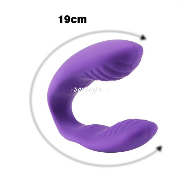 MASAŻER PENISA i POCHWY Wibrator Dla Par 10 PROG. FIOLETOWY zdjęcie 3