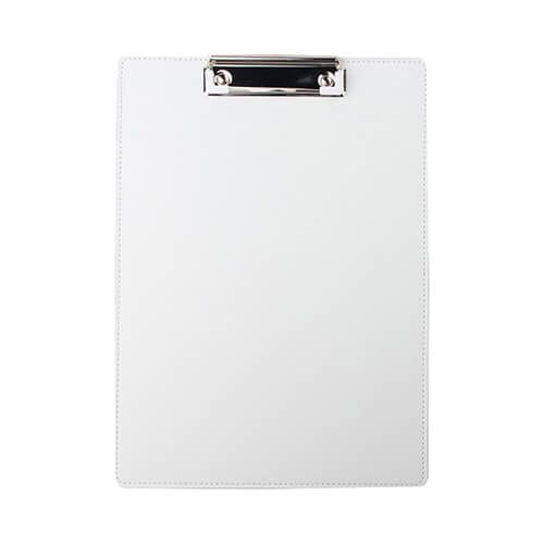 Skórzany clipboard A4 do sublimacji - biały zdjęcie 1