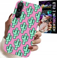 ETUI DO SAMSUNG GALAXY M16 5G - KAKTUSY, KAKTUS NA RÓŻOWYM TLE + FOLIA