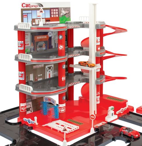 MEGA GARAŻ PARKING 4 POZIOMY 3W1 TOR WINDY MYJNIA + AUTO polski MOCHTOYS na Arena.pl
