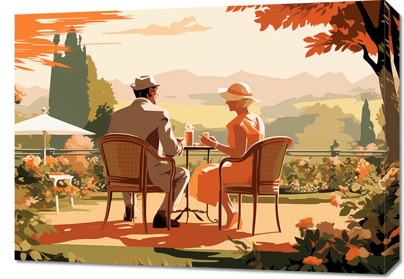 Obraz 70x50cm Retro Randka zdjęcie 1