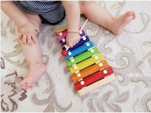 Cymbałki drewniane dla dziecka kolorowe edukacyjne na Arena.pl