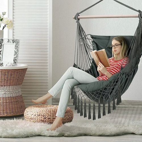 HAMAK HUŚTAWKA KRZESŁO BRAZYLIJSKIE FOTEL WISZĄCY XXL OGRODOWY BUJANY 150KG na Arena.pl