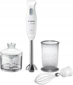Blender ręczny Bosch MSM26500 600W QuattroBlade Rozdrabniacz Biały