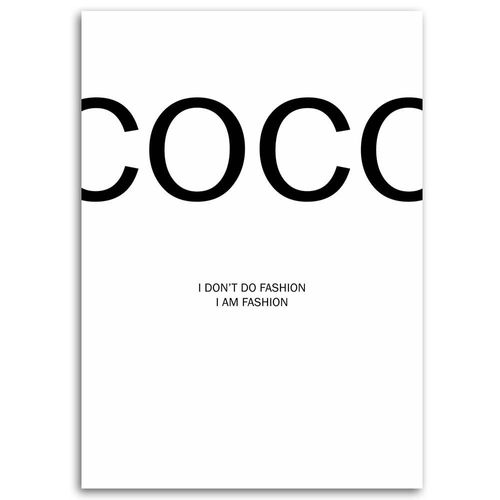 OBRAZ NA PŁÓTNIE Napis Coco Chanel Moda 40x60 na Arena.pl