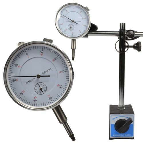 CZUJNIK ZEGAROWY STATYW MAGNETYCZNY 0-10MM ZESTAW BLACK na Arena.pl