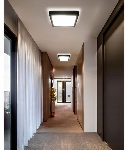 Lampa sufitowa LED PLAFON wisząca ścienna czarna 2x E27 Nowoczesna LX-909 na Arena.pl