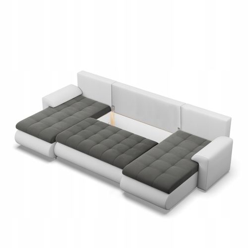 NAROŻNIK FORESTA U DUŻY POPIEL BIAŁY KANAPA Rozkładana na Arena.pl