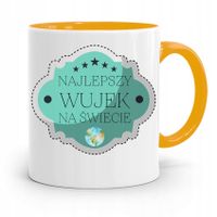 Kubek Żółty Prezent Dla Wujka Najlepszy Wujek Z Nadrukiem Ze Zdjęciem