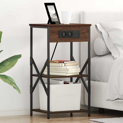 Szafka Nocna z półką Brązowy dąb 41 x 31 x 76 cm na Arena.pl