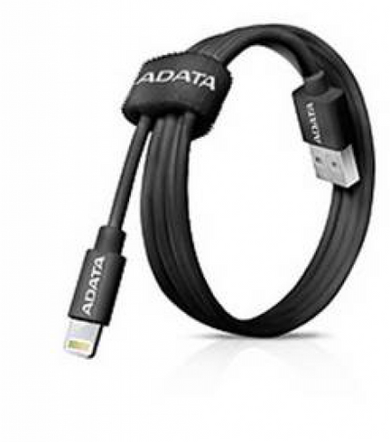Kabel ADATA Sync & Charge Lightning, 1m, MFi (AMFIPL-100CM-CBK) Czarny na Arena.pl