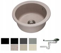 ZLEW ZLEWOZMYWAK GRANIT 8 kolorów 50x50 + SYFON