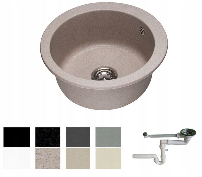 ZLEW ZLEWOZMYWAK GRANIT 8 kolorów 50x50 + SYFON zdjęcie 1