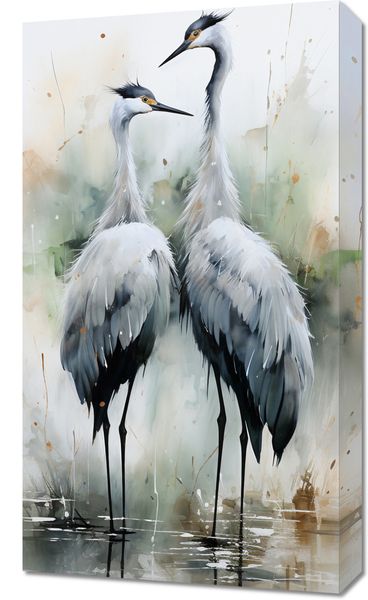 Obraz 40x70cm Tańczące Czaple zdjęcie 1