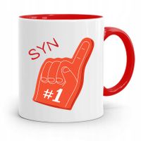 Kubek Czerwony Prezent Dla Syna Syn Numer Jeden Z Nadrukiem Ze Zdjęciem