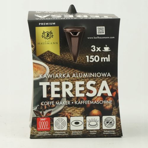 KAWIARKA ALUMINIOWA ZAPARZACZ DO KAWY KAFIETERKA WŁOSKA MOKA NA 3 KAWY na Arena.pl