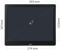 CYFROWA RAMKA NA ZDJĘCIA 8.7 CALI LONGSEA 1024X768 IPS CZARNA + PILOT