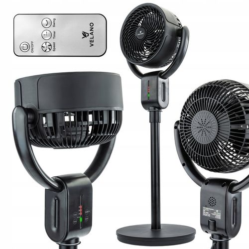 WENTYLATOR PODŁOGOWY WIATRAK STOJĄCY TIMER REGULACJA NACHYLENIA PILOT 50W na Arena.pl