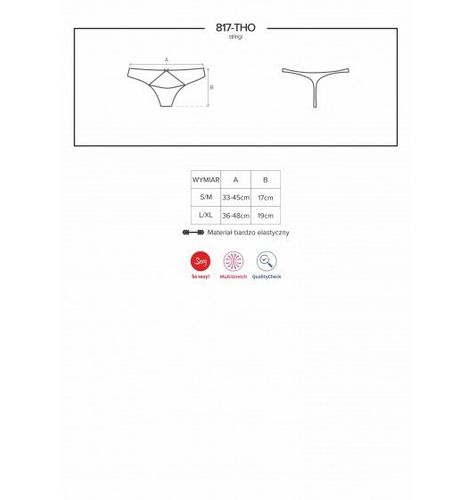 817-THO-1 stringi czarne S/M na Arena.pl