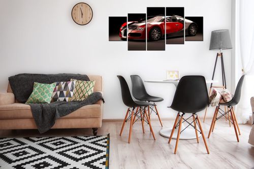 Obraz Drukowany 150X70 Czerwone Bugatti Veyron na Arena.pl