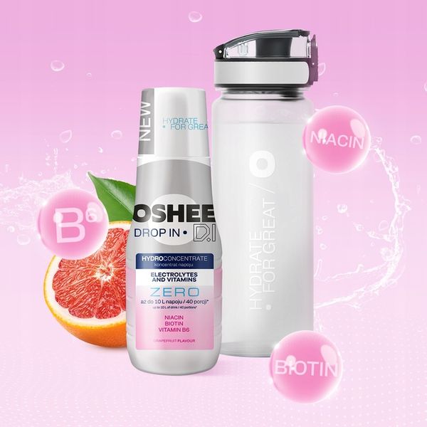 2x Hydrokoncentrat OSHEE Drop In ZERO Elektrolity Witaminy Grejpfrut zdjęcie 5