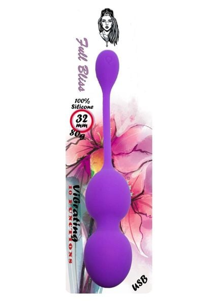 Vibrating Kegel Balls 32Mm 80G Purple 10 Function Usb - B - Series zdjęcie 3