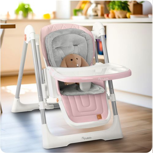 Krzesełko do karmienia Nukido Elite różowe na Arena.pl