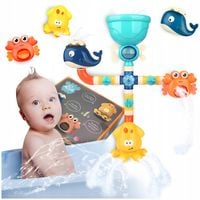 ZABAWKA KRANIK DO KĄPIELI WANNY PRZELEWOWA FONTANNA WODOSPAD DLA DZIECI