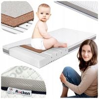 Materac 120x60 Piankowy do Łóżeczka Premium z Kokosem Wentylowany 60x120