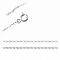 DELIKATNY KLASYCZNY SREBRNY ŁAŃCUSZEK PANCERKA 1MM 50CM SREBRO 925