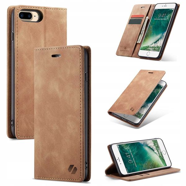 Spacecase Wallet Iphone 7/8 Plus Light Brown zdjęcie 3