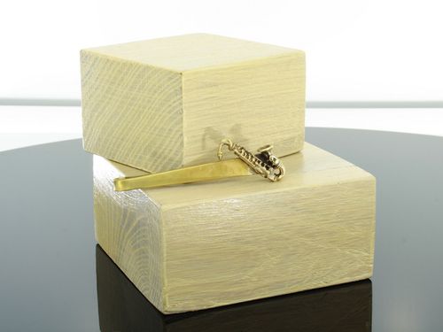 Spinka do krawata z mosiądzu saksofon trąbka na Arena.pl