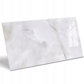 PŁYTKI PODŁOGOWE ŁAZIENKOWE GRES ONIX BIANCO LUX 120X60 cm MARMUR POŁYSK