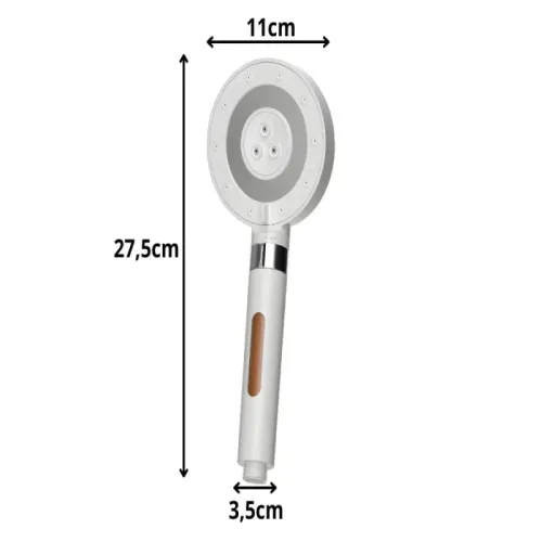 Słuchawka prysznicowa 5 trybów strumienia z filtrem wody antykamienna na Arena.pl