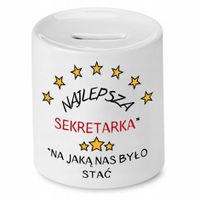 Skarbonka Dla Sekretarki Najlepsza Sekretarka Z Nadrukiem Ze Zdjęciem