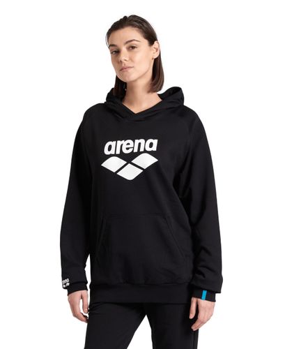 Bluza z kapturem męska damska kangurka ocieplana bawełniana Arena Black XXL na Arena.pl