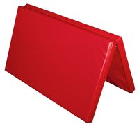 Materac dwuczęściowy z rzepami UNDERFIT 130 x 120 x 6 cm miękki czerwony