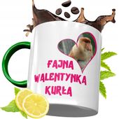 Kubek Zielony Na Walentynki Dla Zakochanych Z Nadrukiem Ze Zdjęciem