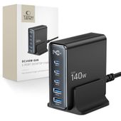 Ładowarka Tech-Protect DC140W-GAN 5xUSB-C A 140W PD QC3.0 Biurkowa