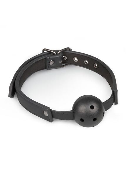 Knebel-Ball Gag With Pvc Ball - Black zdjęcie 2